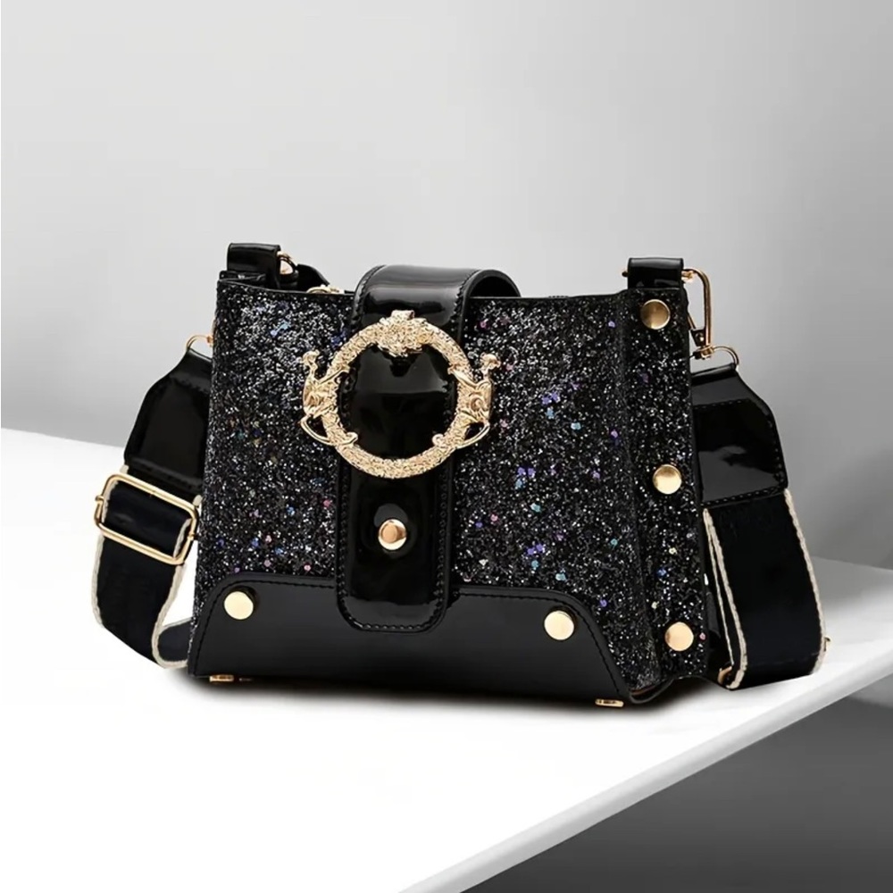 Sequins & Studded Decor Bucket Bag
